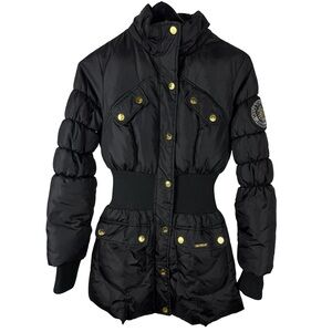 Vintage 2000s Women’s Apple Bottoms Puffer Cute Black Jacket Size S